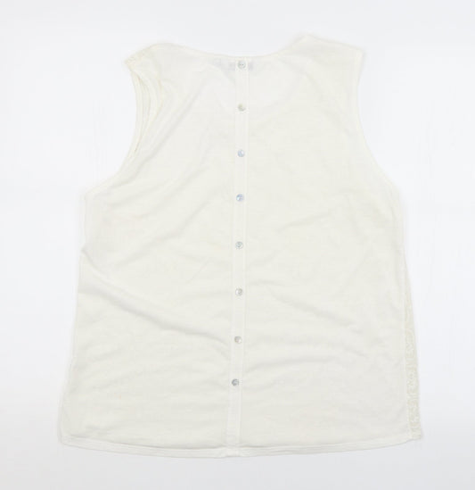 Womens UK Size 16 New Look White Basic Blouse