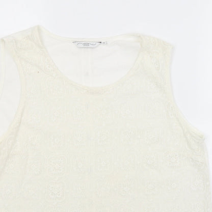 Womens UK Size 16 New Look White Basic Blouse