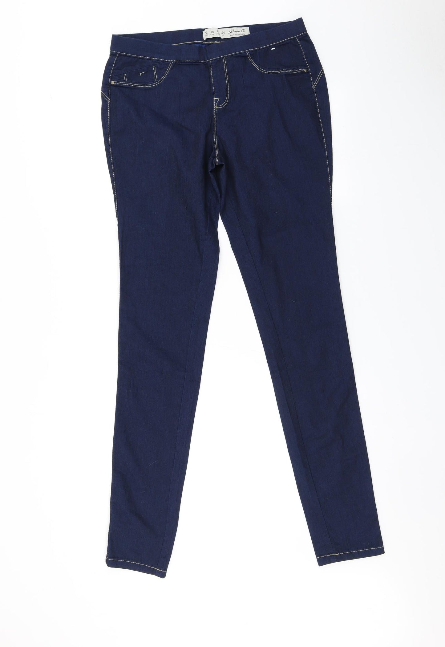 Womens UK Size 12 Primark Regular Fit Jegging Blue Trousers