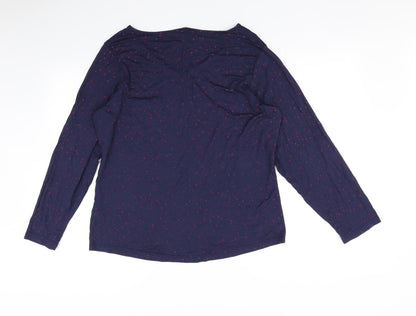 George Womens Blue    Pyjama Top Size 16  - Star print