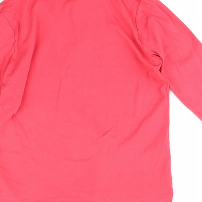 Womens UK Size 12 Via Appia Pink Basic T-Shirt