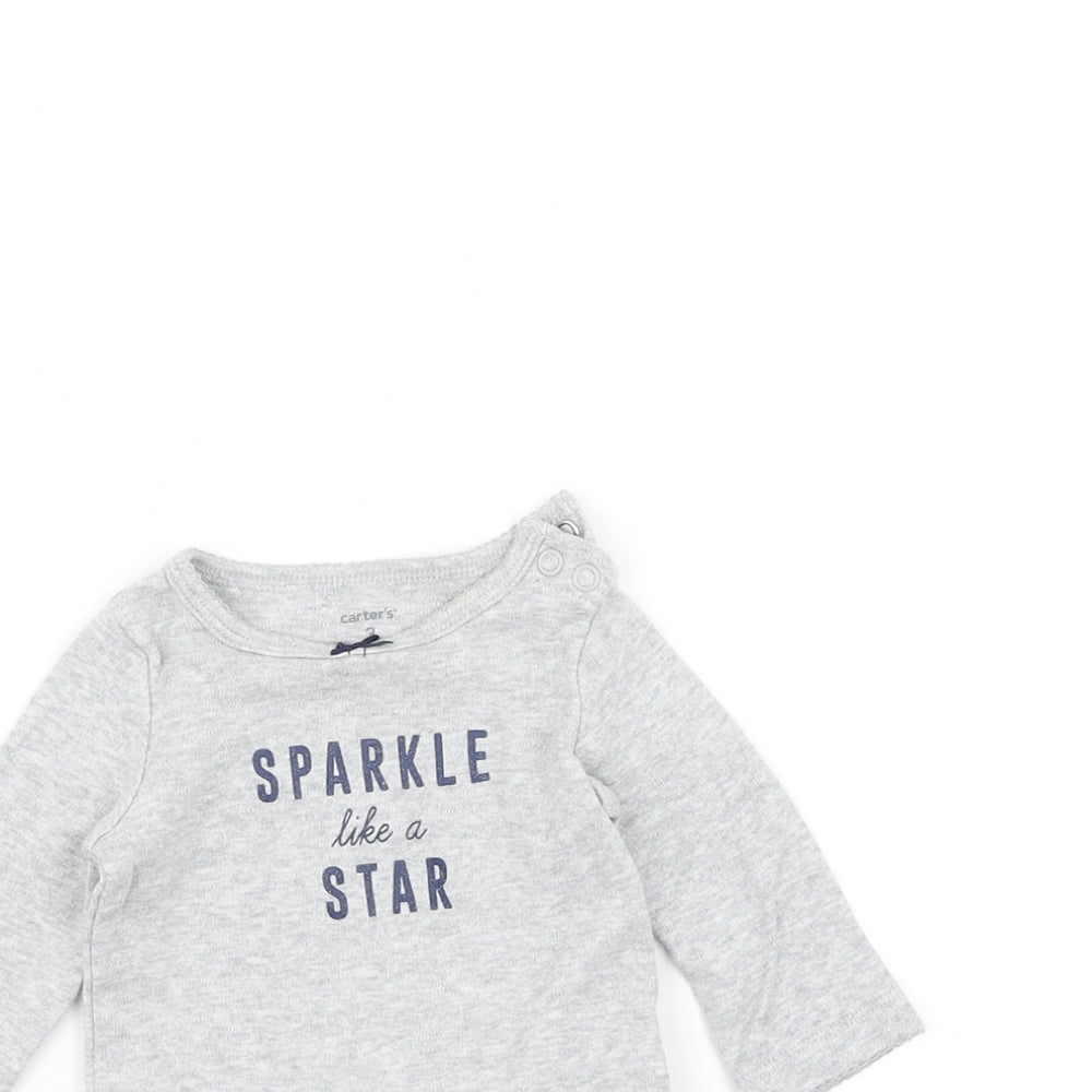 Carters Baby Grey   Romper One-Piece Size 3-6 Months