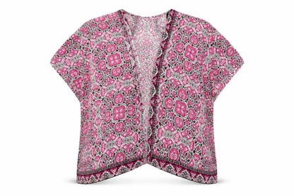 Front view of New Look women’s purple cardigan jumper, size UK 12