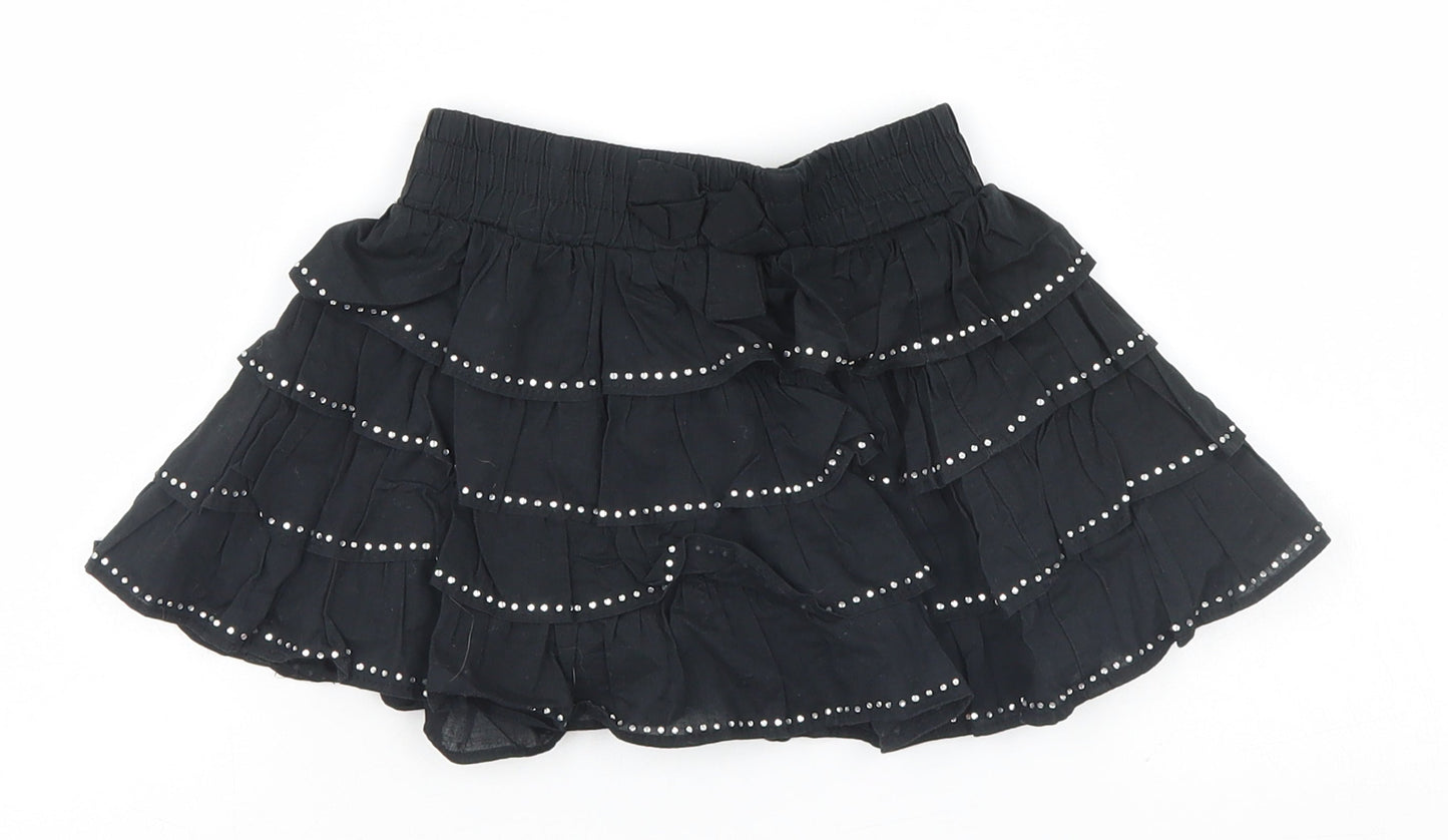 Boboli Girls Black   A-Line Skirt Size 4 Years