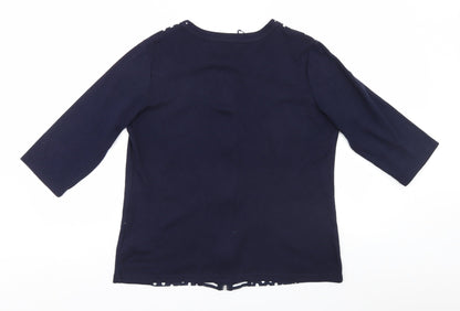 Canda Womens Blue   Full Zip Jumper Size L