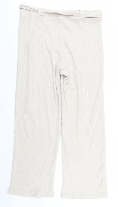 Womens UK Size 18 Papaya Regular Fit  Beige Trousers