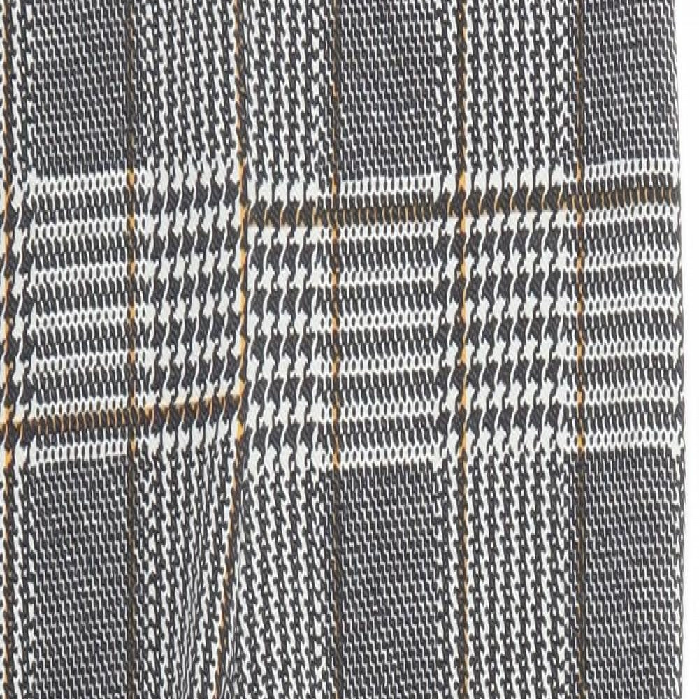 PRETTYLITTLETHING Womens Grey Houndstooth  Jumpsuit One-Piece Size 8 L24 in