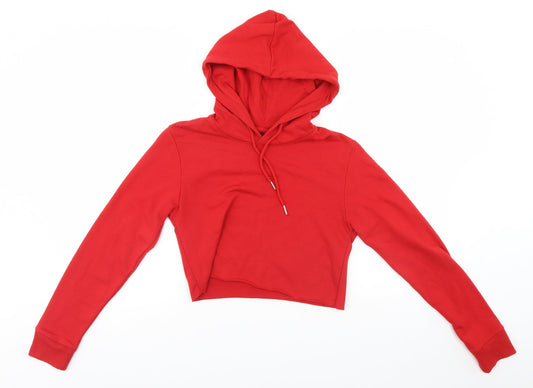 Boohoo Womens Red   Pullover Hoodie Size S