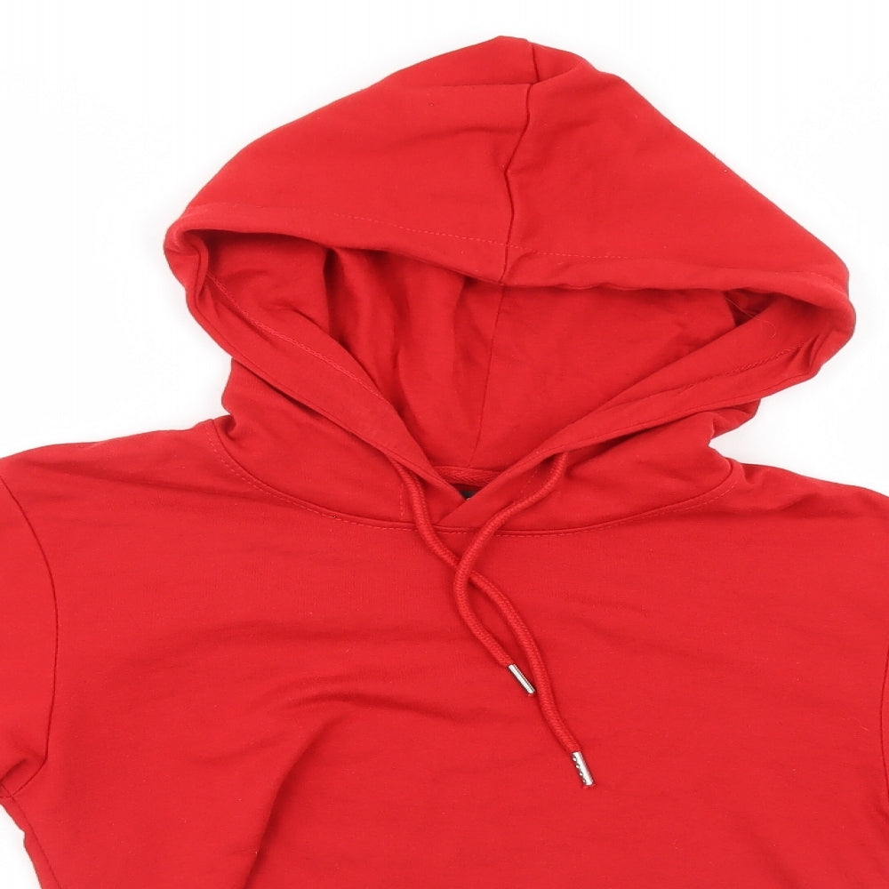 Boohoo Womens Red   Pullover Hoodie Size S