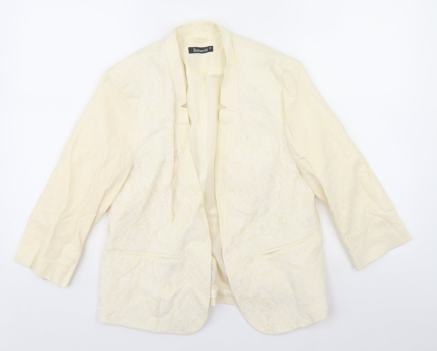 Womens UK Size 12 Bonmarché White Jacket