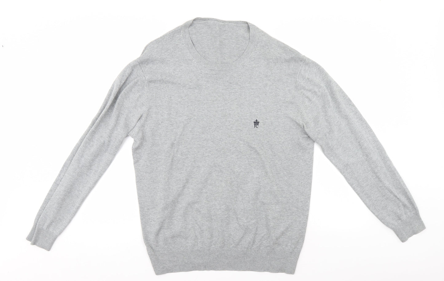 Preworn Mens Grey   Henley Jumper Size L