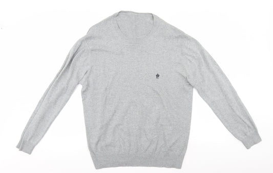 Preworn Mens Grey   Henley Jumper Size L