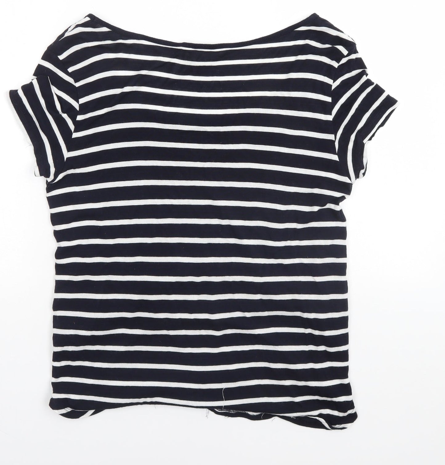 Womens UK Size 10 H&M Blue Basic T-Shirt