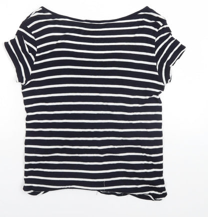 Womens UK Size 10 H&M Blue Basic T-Shirt