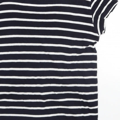 Womens UK Size 10 H&M Blue Basic T-Shirt
