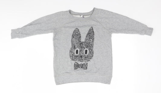 Debenhams Womens Grey   Pullover Jumper Size 10  - Bunny