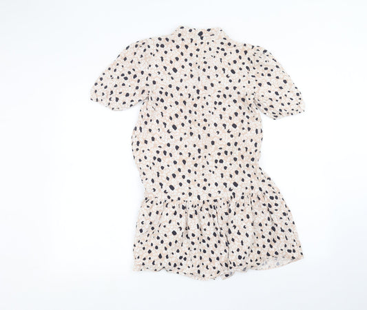 Primark Womens Pink Animal Print  Basic Button-Up Size 4