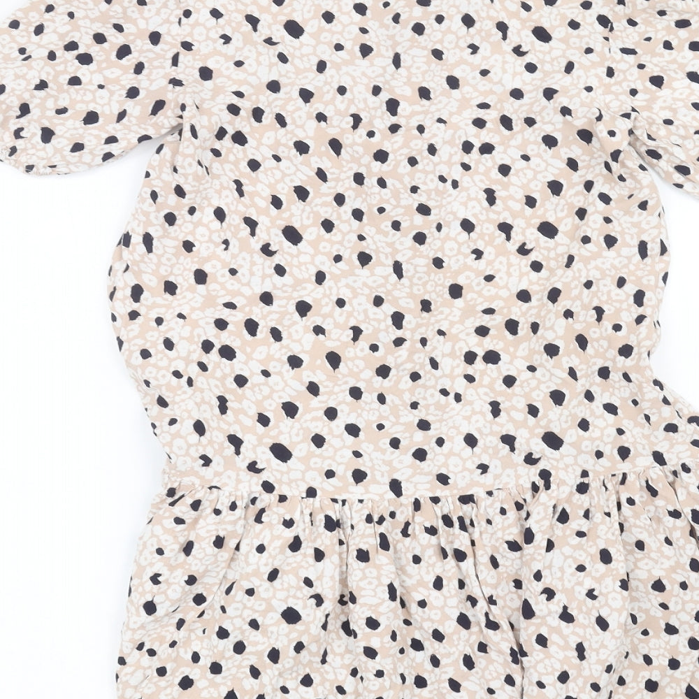 Primark Womens Pink Animal Print  Basic Button-Up Size 4