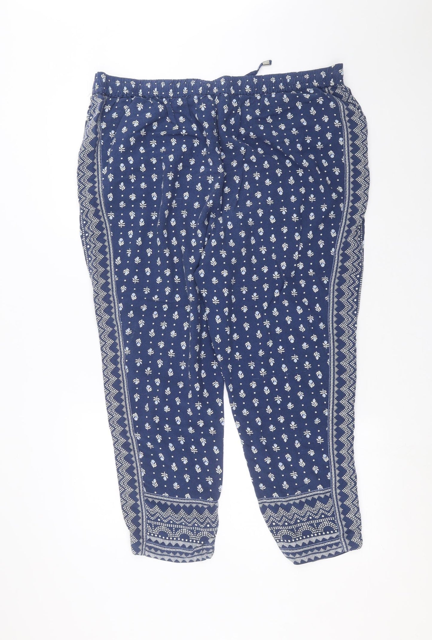 Womens UK Size 18 Marks and Spencer Regular Fit  Blue Trousers