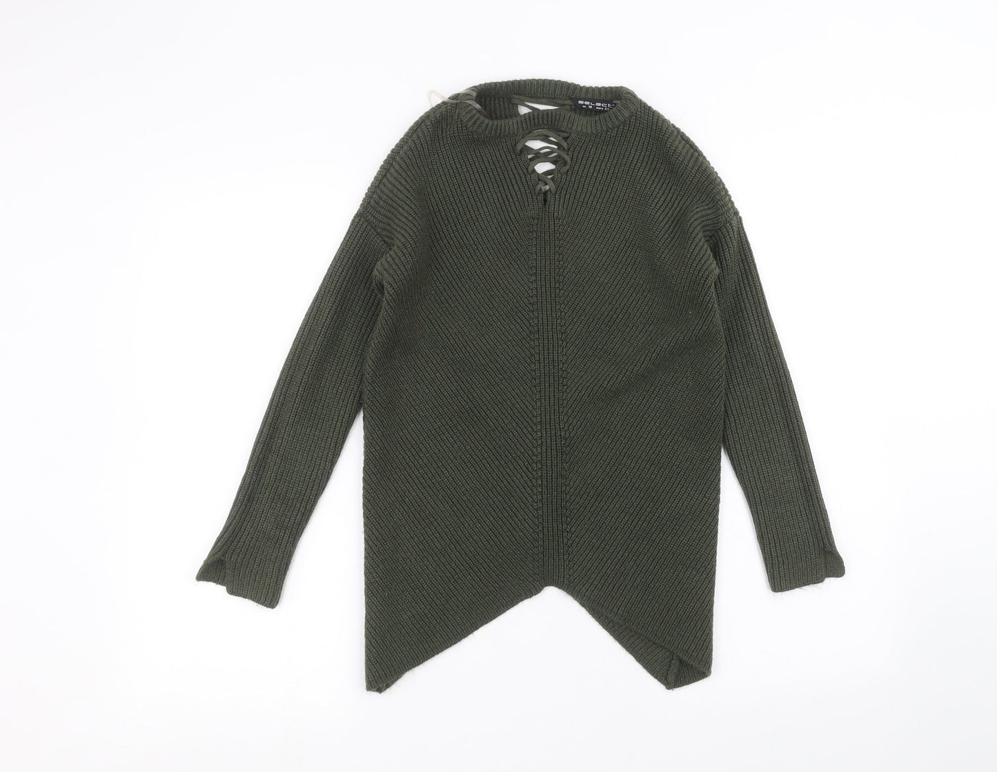 Womens UK Size 10 Select Green Pullover Jumper