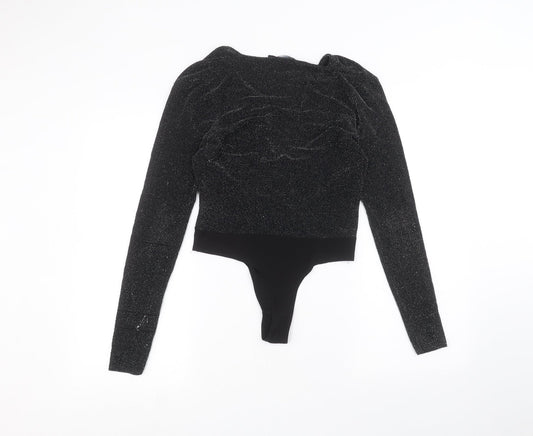 I SAW IT FIRST Womens Black   Bodysuit One-Piece Size S