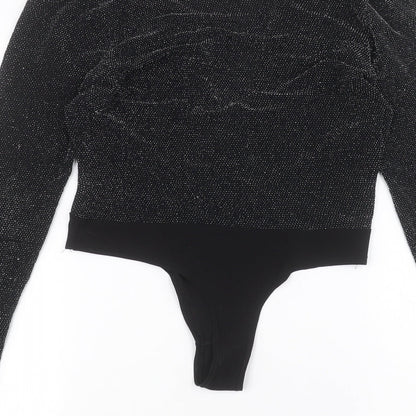 I SAW IT FIRST Womens Black   Bodysuit One-Piece Size S