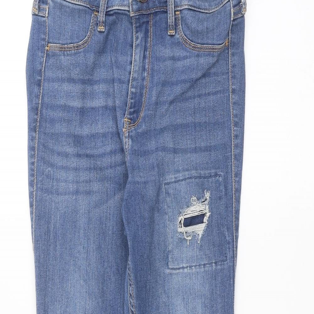 Hollister Womens Blue   Skinny Jeans Size 26 in L26 in - ripped details