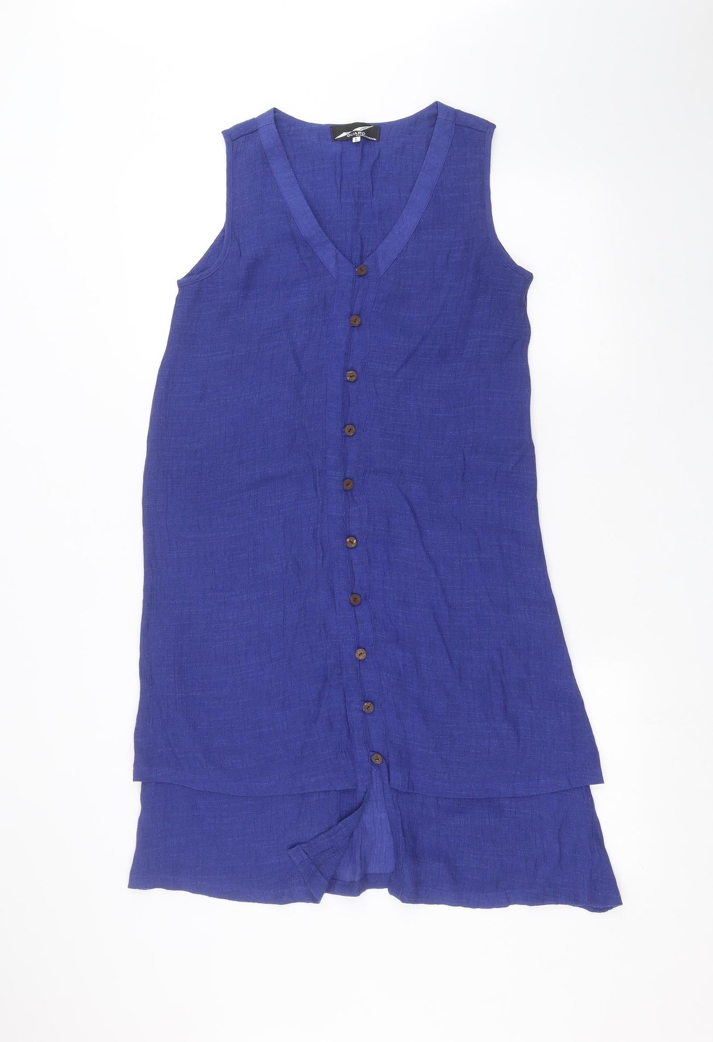 guapo Womens Blue   Basic Button-Up Size L
