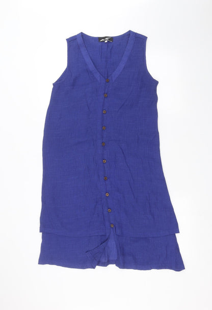 guapo Womens Blue   Basic Button-Up Size L