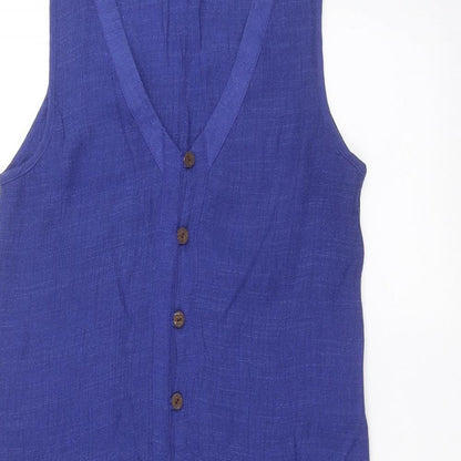 guapo Womens Blue   Basic Button-Up Size L