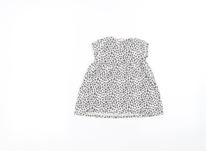 F&F Baby White Animal Print  A-Line  Size 3-6 Months