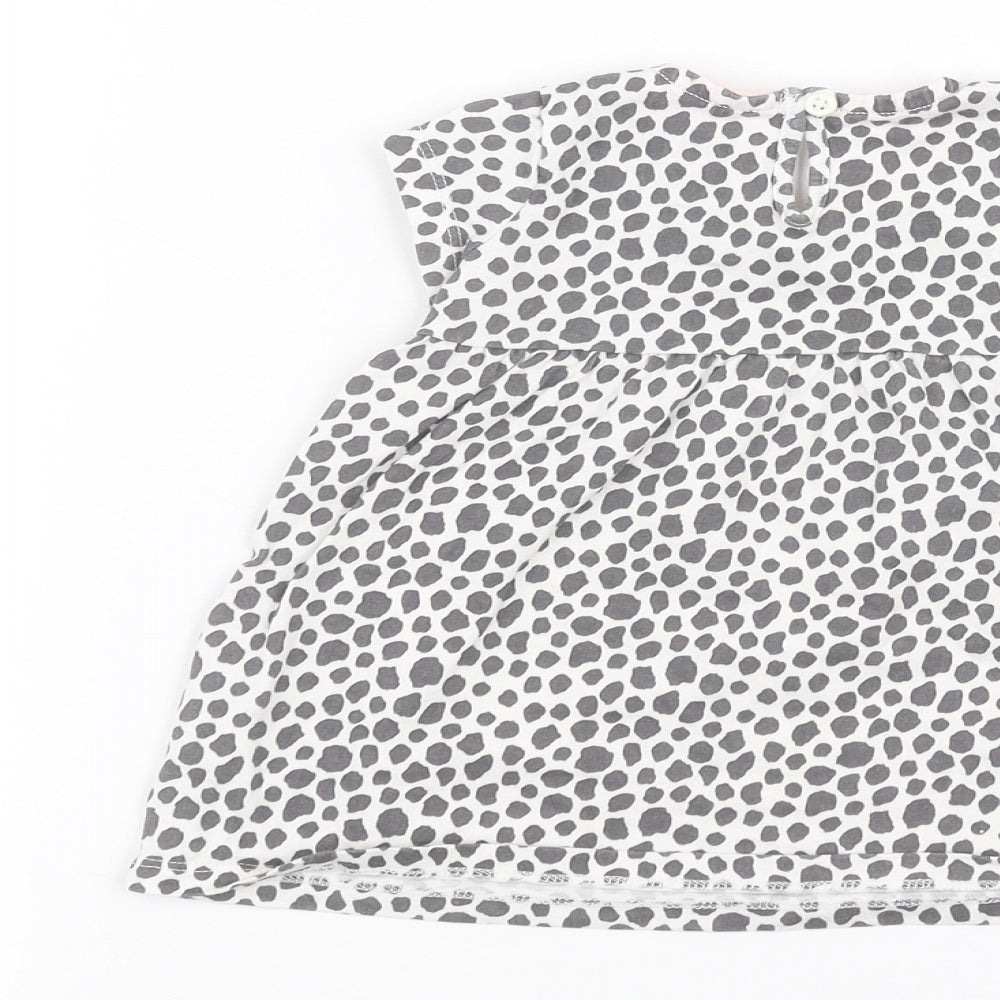 F&F Baby White Animal Print  A-Line  Size 3-6 Months