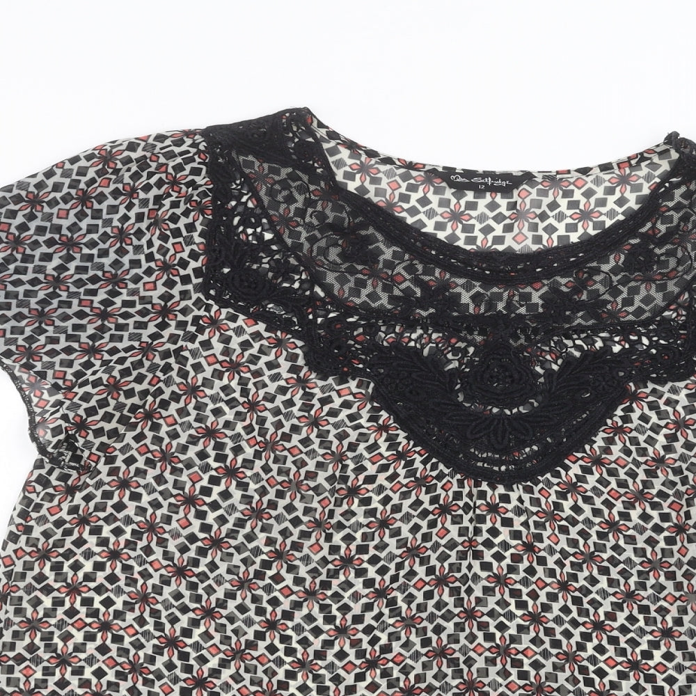 Miss Selfridge Womens Black   Basic Blouse Size 12