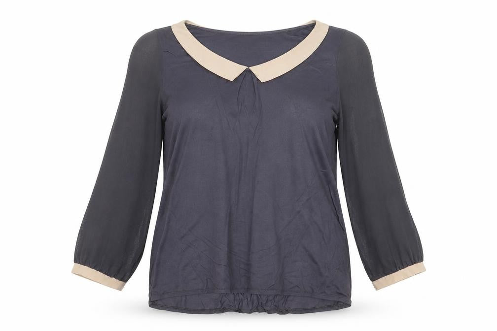 Womens UK Size L Oasis Blue Basic Blouse