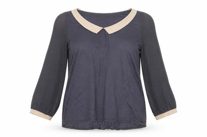 Womens UK Size L Oasis Blue Basic Blouse