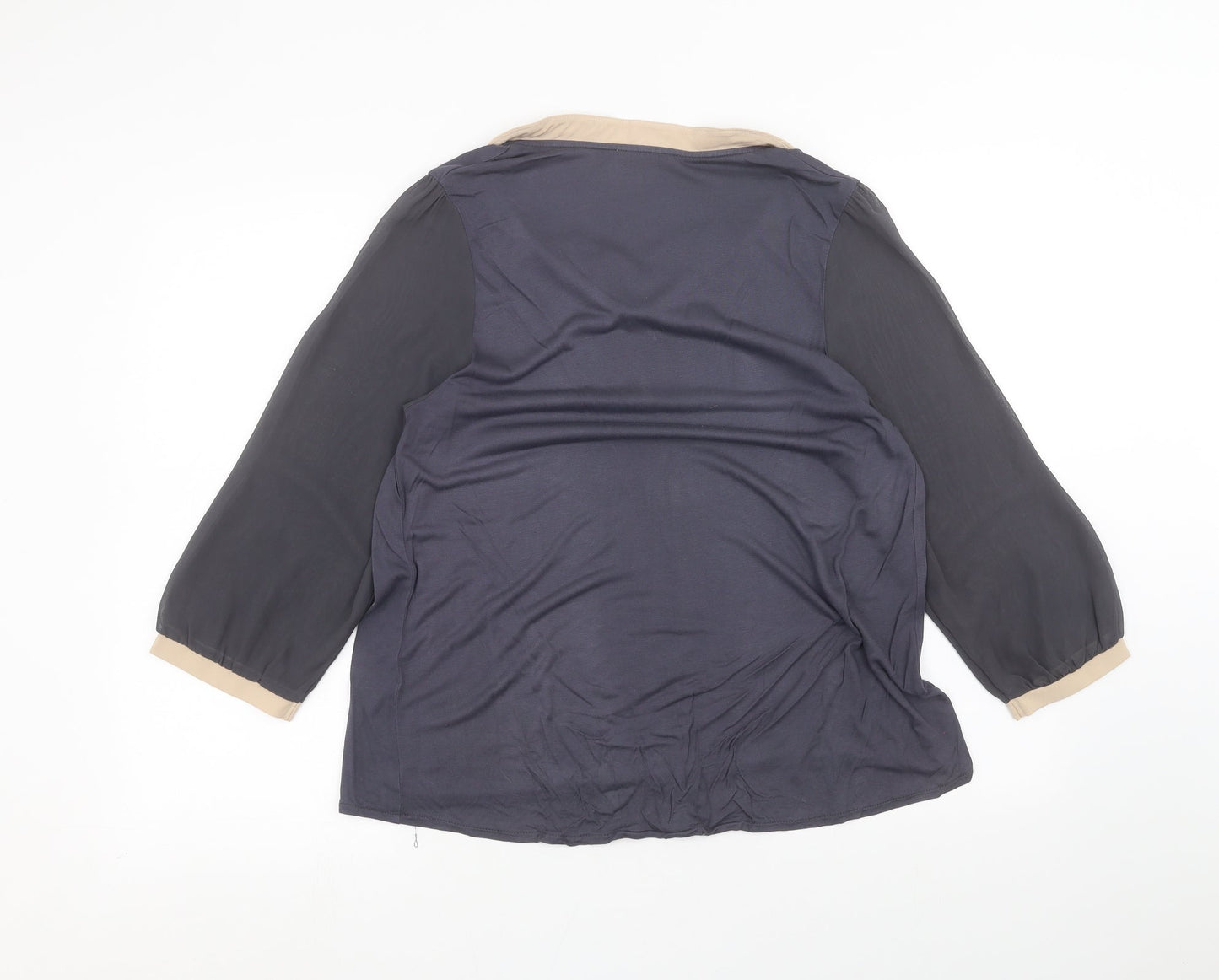 Womens UK Size L Oasis Blue Basic Blouse