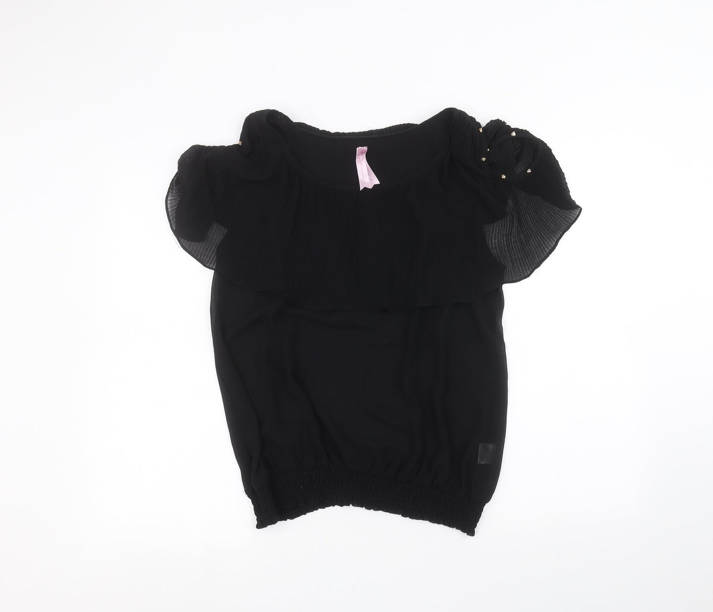 Miss Moda Womens Black   Basic Blouse Size L