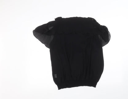 Miss Moda Womens Black   Basic Blouse Size L
