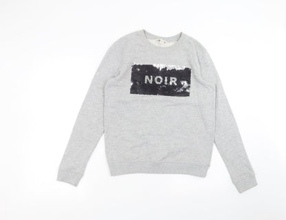 Womens UK Size 8 Miss Selfridge Grey Pullover Jumper