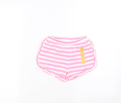 Matalan Girls White Striped  Cut-Off Shorts Size 4-5 Years