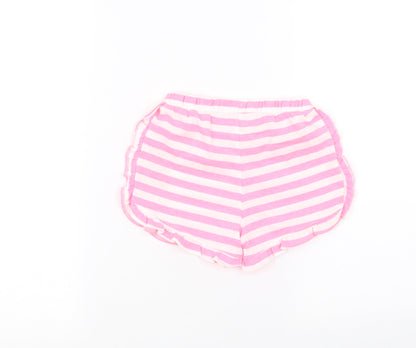 Matalan Girls White Striped  Cut-Off Shorts Size 4-5 Years