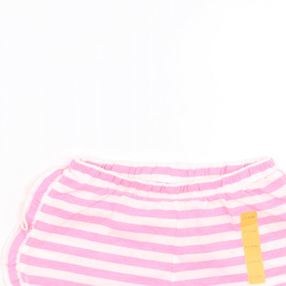 Matalan Girls White Striped  Cut-Off Shorts Size 4-5 Years