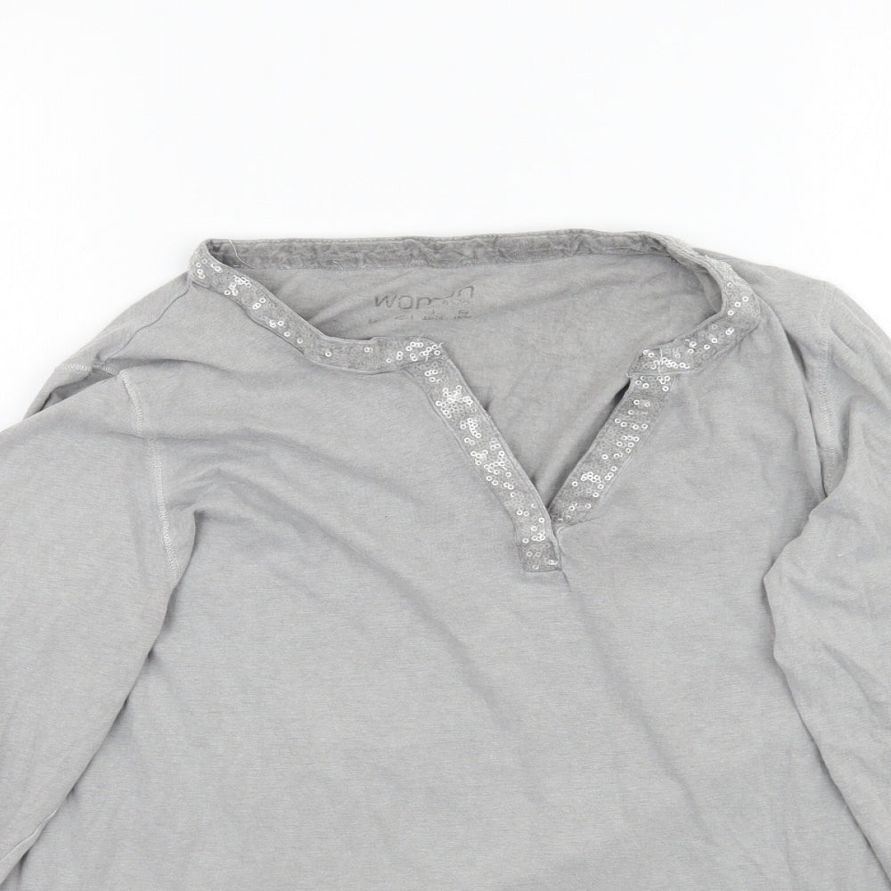 Womens UK Size L TCM Grey Basic T-Shirt
