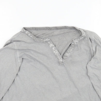 Womens UK Size L TCM Grey Basic T-Shirt