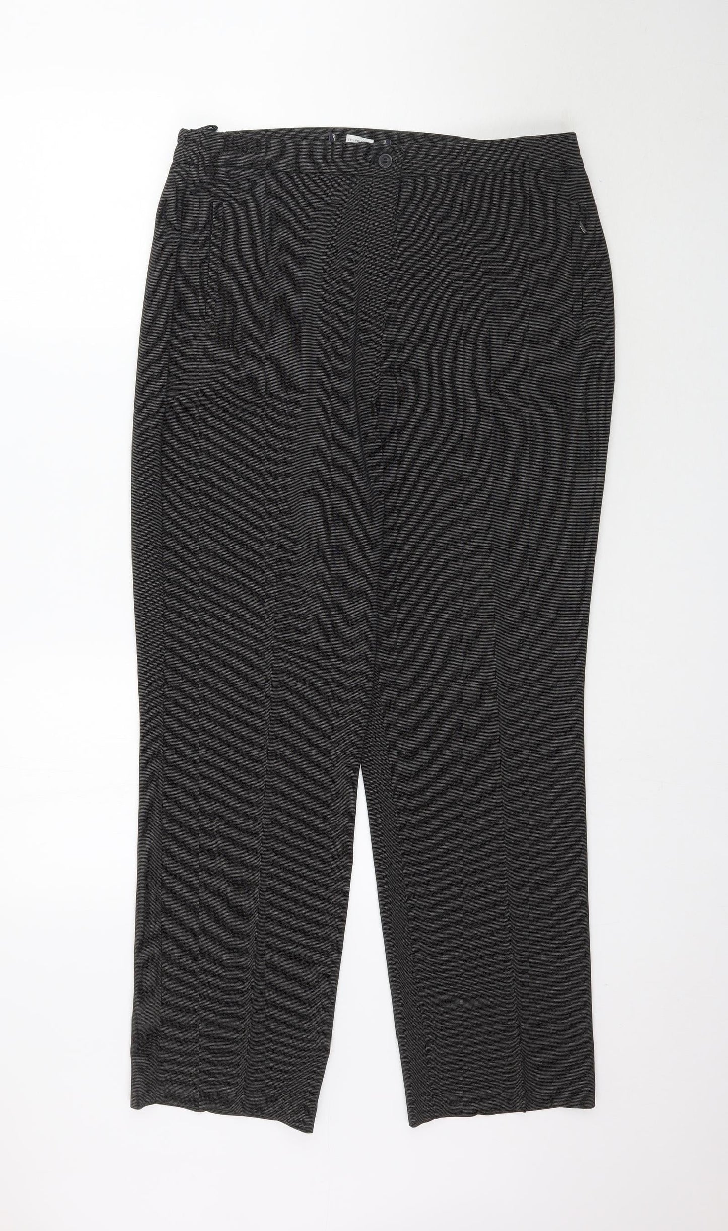 Womens UK Size 14 Preworn Regular Fit  Grey Trousers