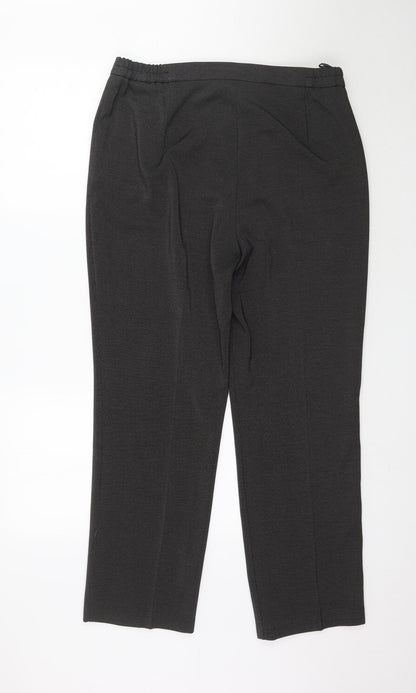 Womens UK Size 14 Preworn Regular Fit  Grey Trousers