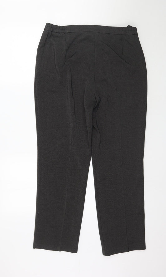Womens UK Size 14 Preworn Regular Fit  Grey Trousers