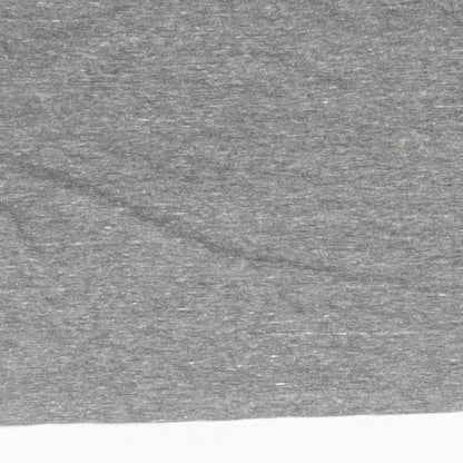 Womens UK Size 4 Topshop Grey Cropped T-Shirt