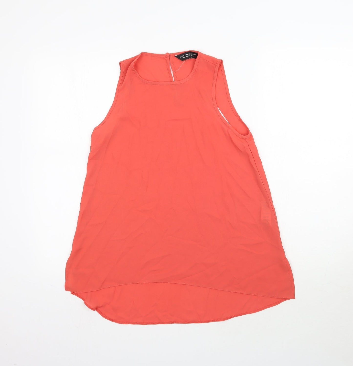 Womens UK Size 6 Dorothy Perkins Orange Basic Blouse