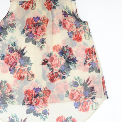 Womens UK Size 6 Topshop Multicoloured Basic Button-Up